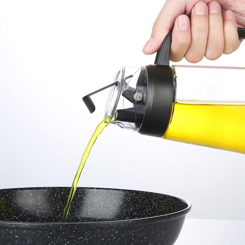 Press-Type Lead-Free Glass Oil & Vinegar Dispenser Set