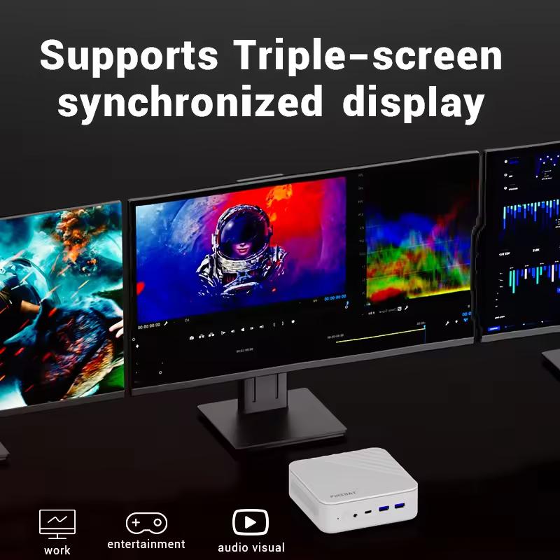 FIREBAT AM02 MINI PC AMD Ryzen 5 7430U Windows 11 Mini PC 16GB DDR4 3200MHz 512GB SSD Wifi 6 BT5.2 HDMI 2.1 Desktop Computer