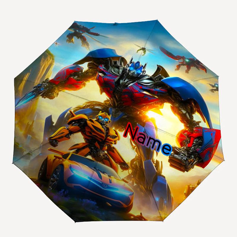 

1pc Transformers Autobots Custom Name Automatic Folding Umbrella, Durable Plastic & Iron, Lightweight for Outdoor Daily Use S1230049