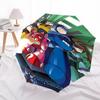 1pc Mega Man Automatic Opening Folding Umbrella with 8-Bone Iron Frame, Portable Design for Outdoor Use, Perfect Gift for Fans and Travelers.Y037