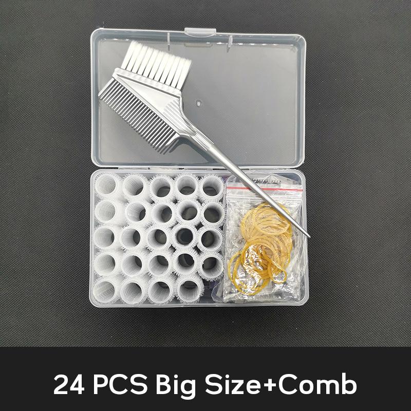 

24 шт. Бигуди для прикорневой завивки волос с зажимами и резинками, салонный набор нейлоновых бигуди на липучках, инструменты для укладки волос