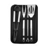 Edelstahl-Ofen-Set, Grill-Kombi-Werkzeug, Outdoor-BBQ, Grill-Set, Grill-Set, Aufbewahrung, tragbarer Stoffbeutel, Backwerkzeug