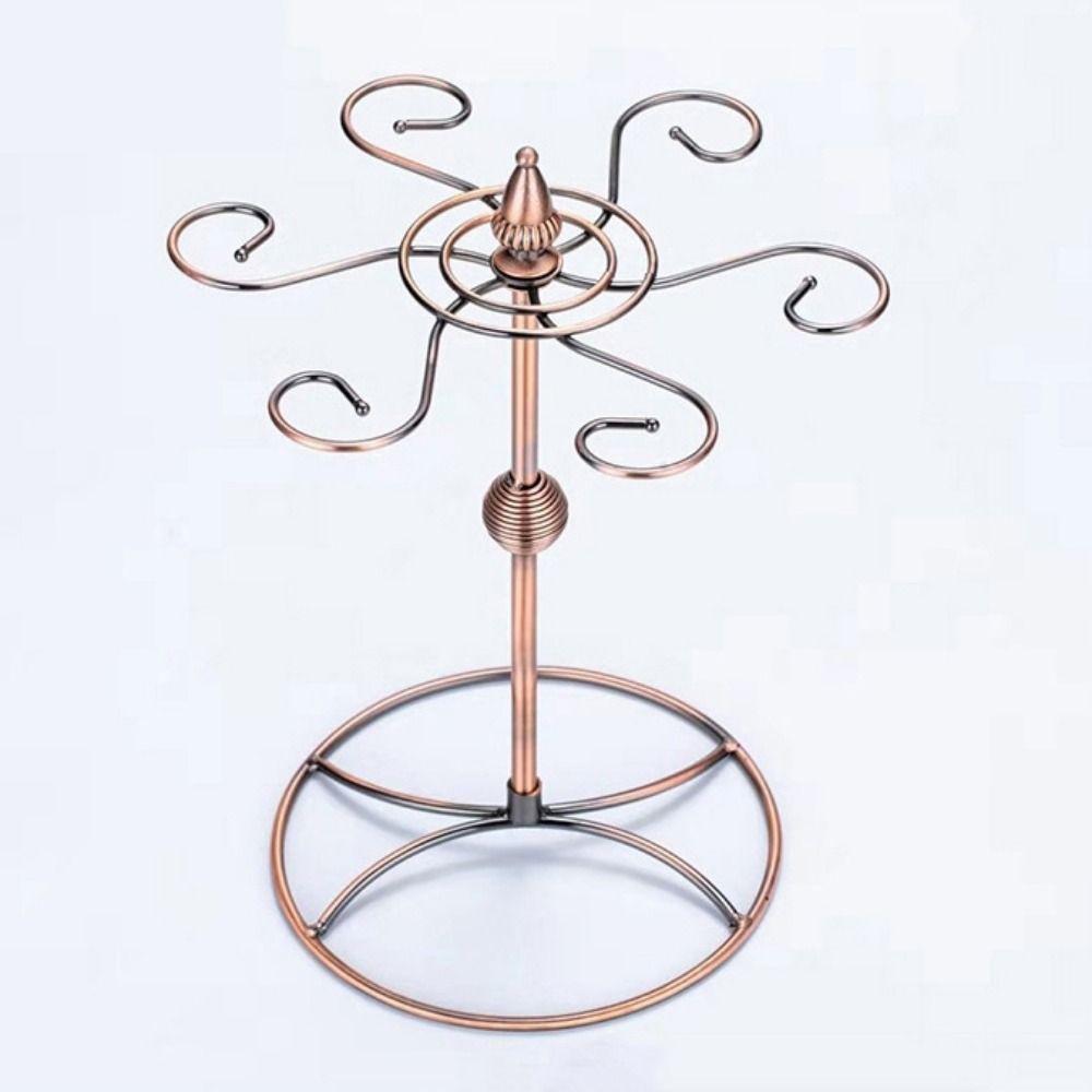 Quick Drainage Goblet Holder 6 Hooks Drinking Glasses Display Stand  Bar Storage