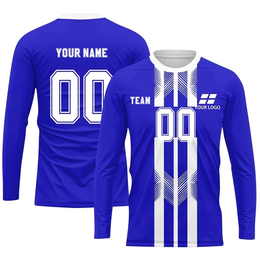 Men's Long Sleeve Athletic Jersey, Quick-Dry Sports Shirt, Lightweight Team Uniform Top, Red White Design