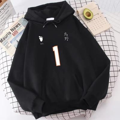 Hot Anime Haikyuu Number 1-12 Printed Hooded Men Women Hoodies Plus Size Sweatshirt Harajuku Long Sleeve Unisex Streetwear Tops