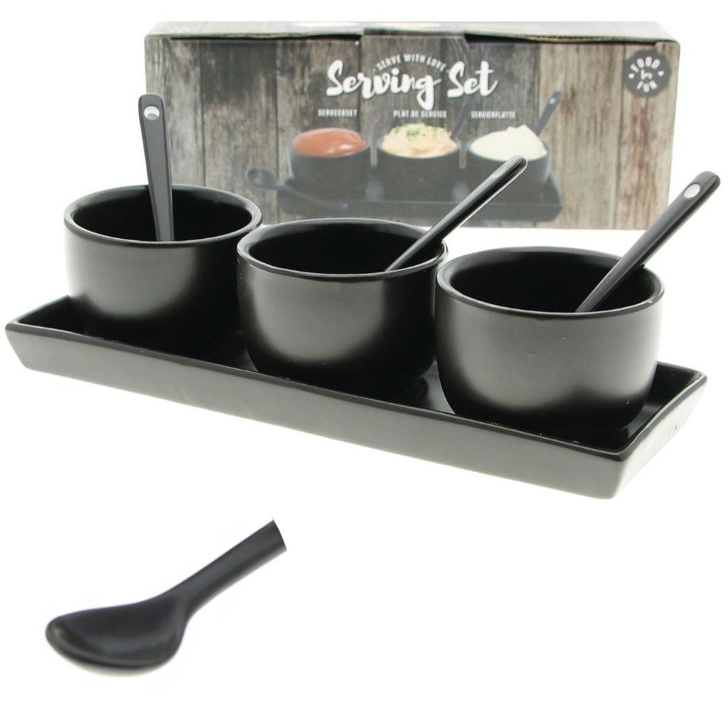 BOWLS CONTAINERS FOR SAUCE AND DIP 3 pcs SET