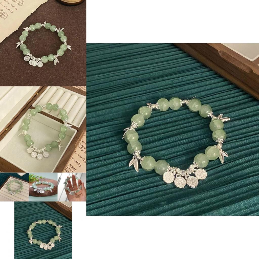 Modern Chinese Style Geometric Leaf Design Bracelet For Women Alloy Plated Jewelry