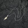 Charm Necklace Shine Full Zircon Lightning Necklace For Women Men Iced Out Chain Hip Hop Party Jewelry Accessories