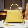2025 New Genuine Leather Women's Bag EP Palm Pattern 19+22+25 Leather Kai Li+Fashion Handheld Single Shoulder Crossbody Bag
