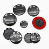 ABS Carbon Fiber Black Logo Front Hood Emblem 82mm+Rear Badge 74mm+Wheel Hub Cap 68mm/56mm+steering Wheel Sticker For All