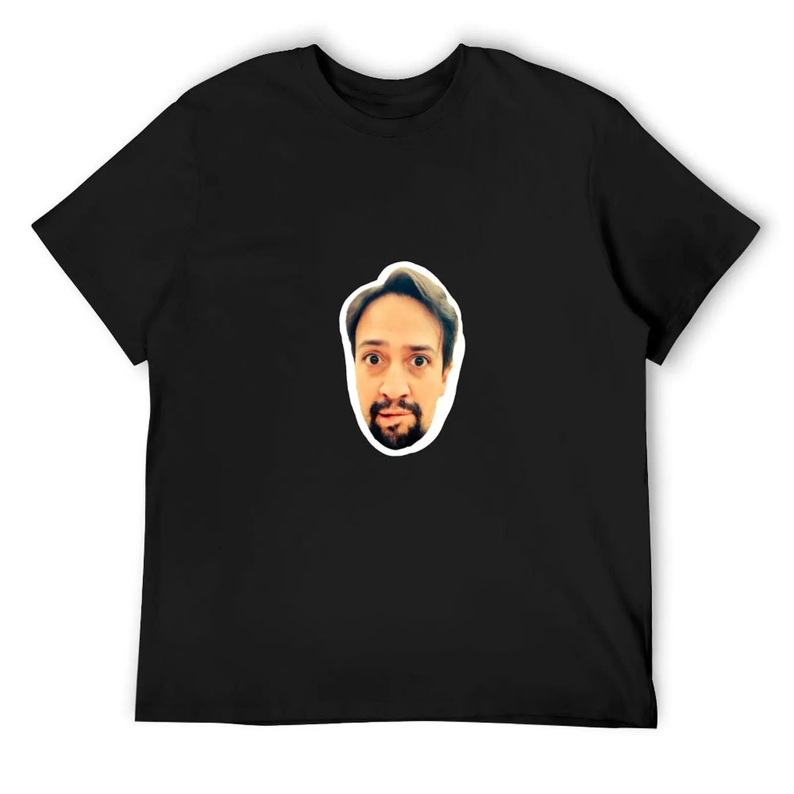 

Lin-Manuel Miranda Face T-Shirt graphics essential t shirt korean fashion blanks mens fashion 2025 new model 4XL