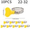 50/10PCS Adjustable Hose Clamp with Plastic Handle Stainless Steel Hand Twist Clamps for Gas Pipe Fuel Tube Faucet Fasteners