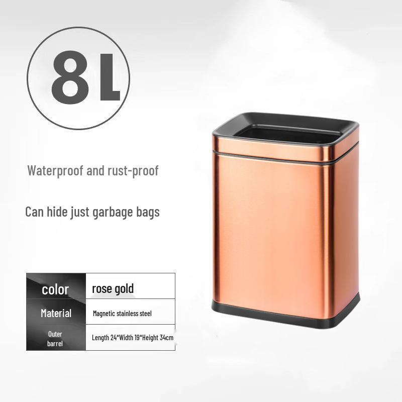 Stainless Steel Foot-Operated Bathroom Trash Can