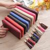 Stylish Long Zipper Wallet For Women With Trendy Tassel Design In Elegant Colors
