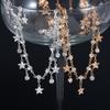 100cm Blue Crystal Butterfly Charms Chains Bracelet Necklace Jewelry Making Beaded Copper Chain DIY Supplies Gold Silver Stars