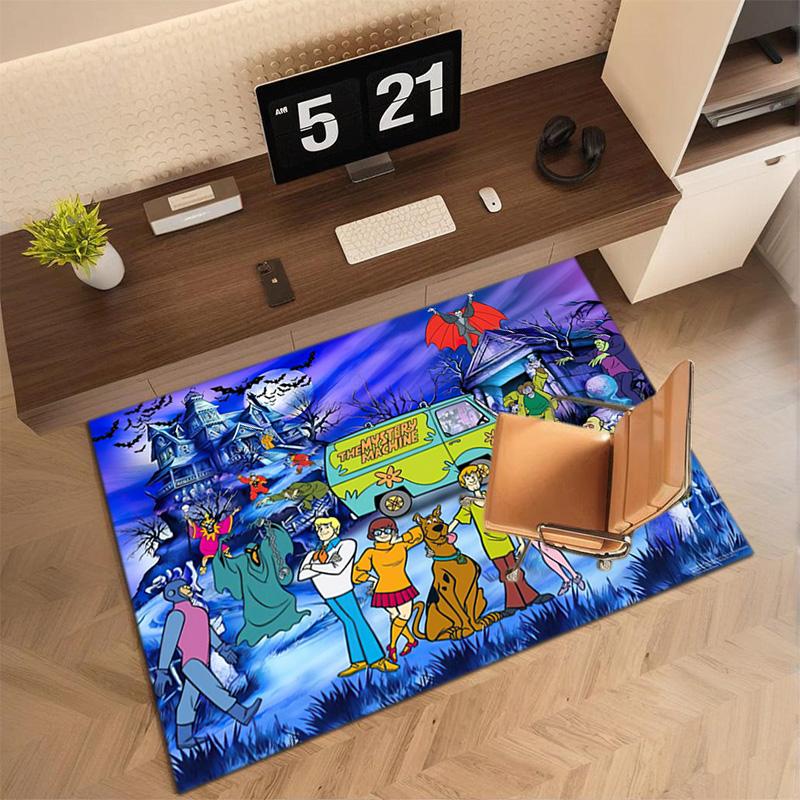 Halloween cartoon comedy adventure movie Scooby-Doo carpet is suitable for living room and bedroom doormats office balcony decorative carpet V5