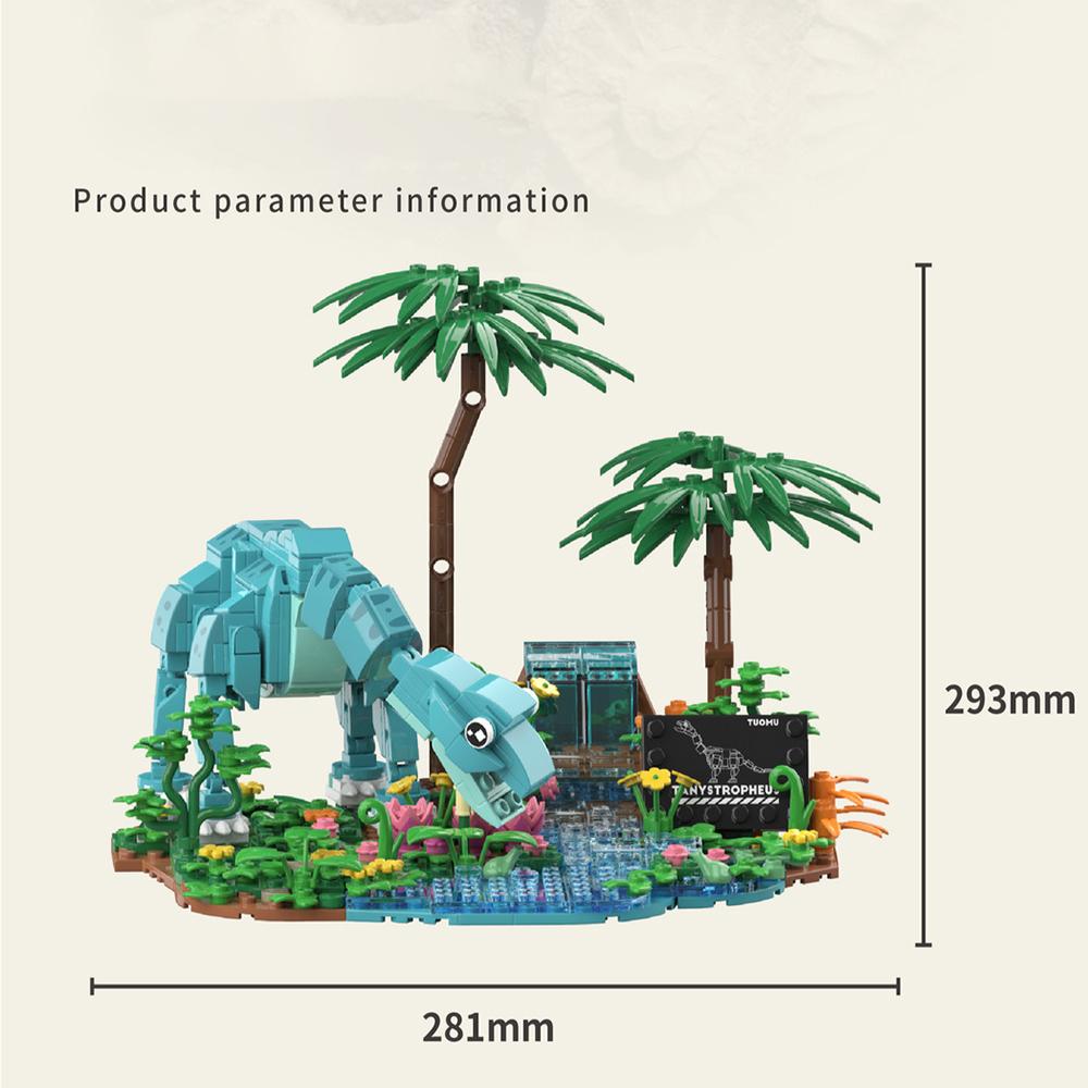 

MOC Jurassic Series Tyrannosaurus Rex Dinosaur Constructing Blocks Cute Pterosaur Brachiosaurus Bricks Playthings Children Birthday Presents Paper Instruction