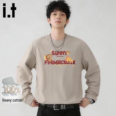 Fingercroxx IT Men's Pure Cotton Long Sleeve Loose T-Shirt
