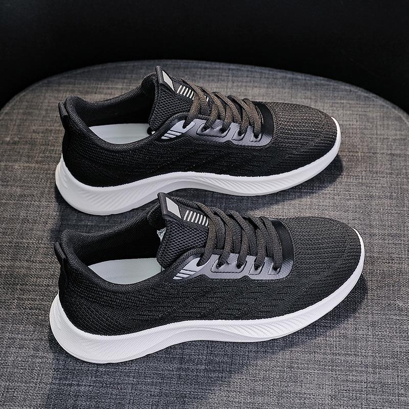 2026 Spring New Breathable Fly-woven Sneakers Women's Versatile Fly-woven Mesh Flat-bottomed Lightweight Running Shoes Female Students