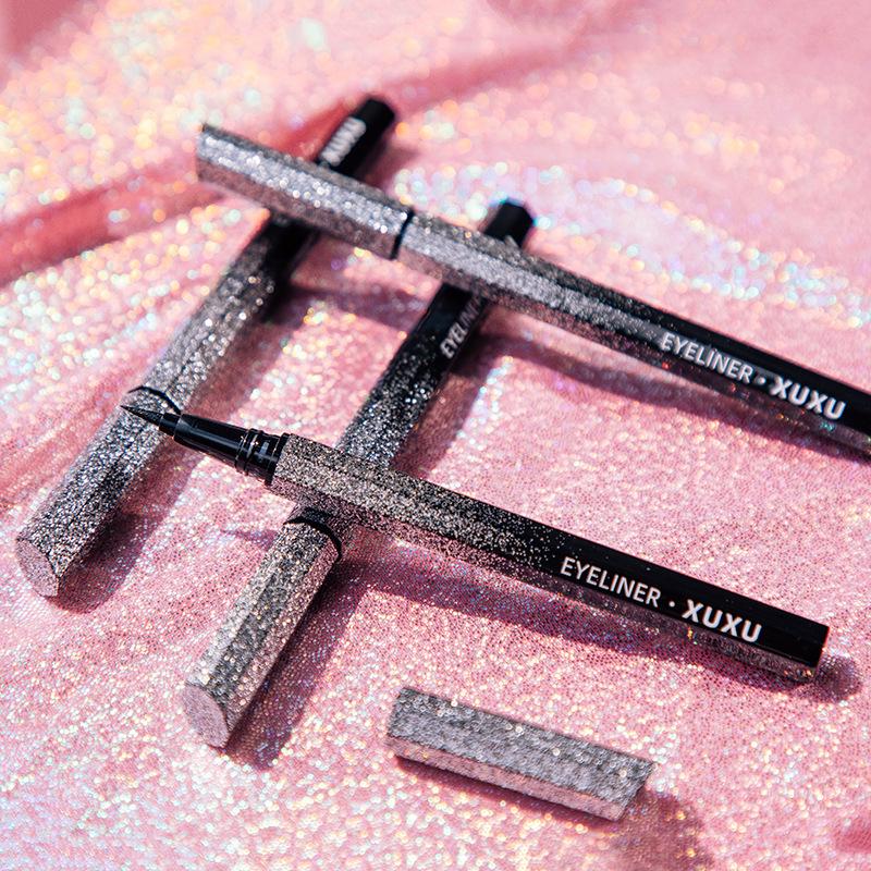 XUXU Shimmering Meteor Quick-dry Smudge-proof Eyeliner Pen - Black, Beginner-friendly