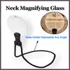 Multifunctional Hands-free Magnifier 3x 10x Flexible Hose Holder Adjustable Desktop Neck Magnifying Glass For Reading Repair 110mm