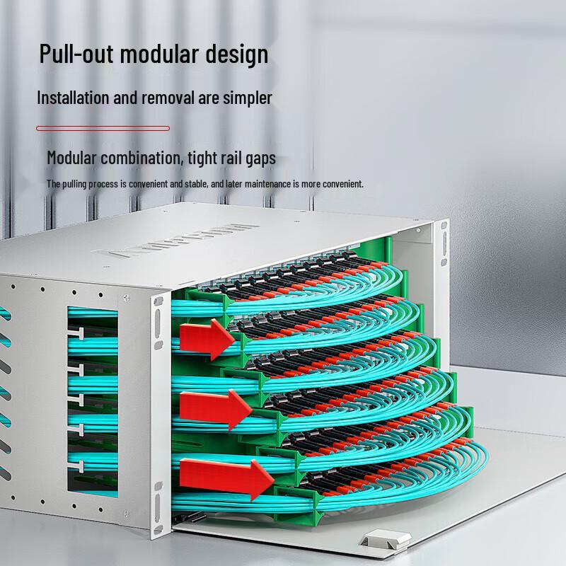 AMLCOM 19-inch Rack Mount 48-Core LC OM3 ODF Fiber Optic Distribution Frame