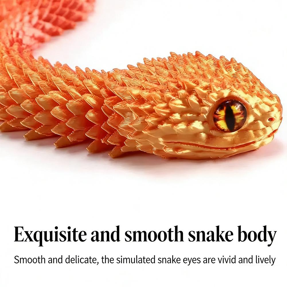 3D Printed Snake Egg Action Figure Toys Creative Stress Relief Rotatable Desktop Ornament Gift for Kids Adults