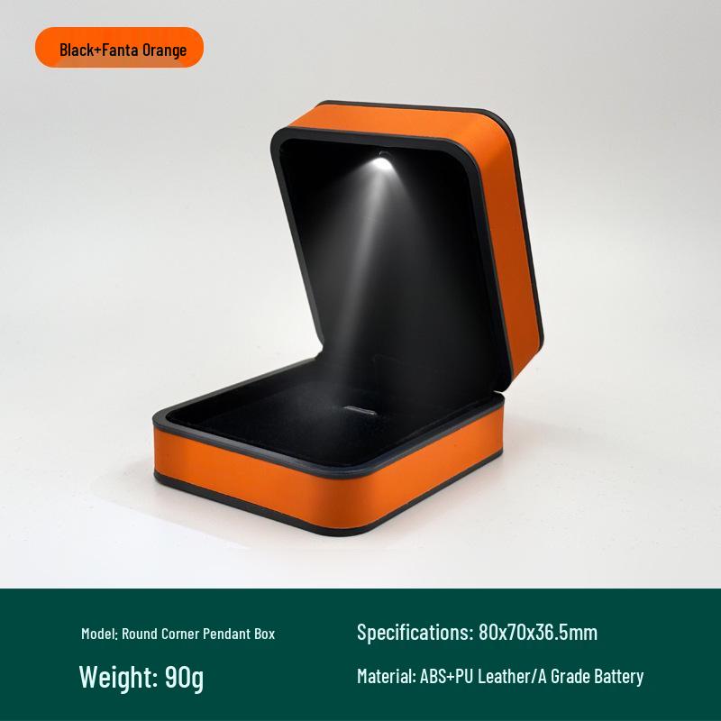 Creative LED Light Jewelry Ring Box with Illuminated Display