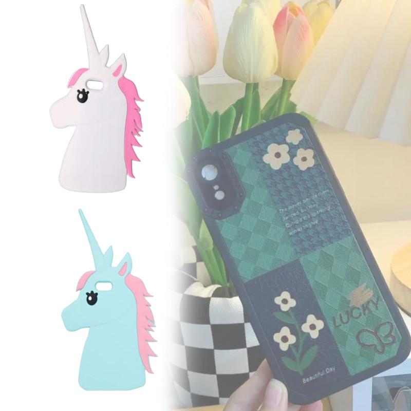 Cute Unicorn 3d Cartoon Horse Rubber Case Cover Mobile Phone Iphone Supplies