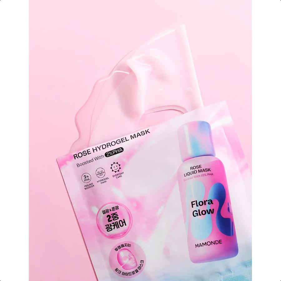 Mamonde Flora Glow Rose Hydrogel Mask Sheet [SET] Mask Sheet 3ea+1ea