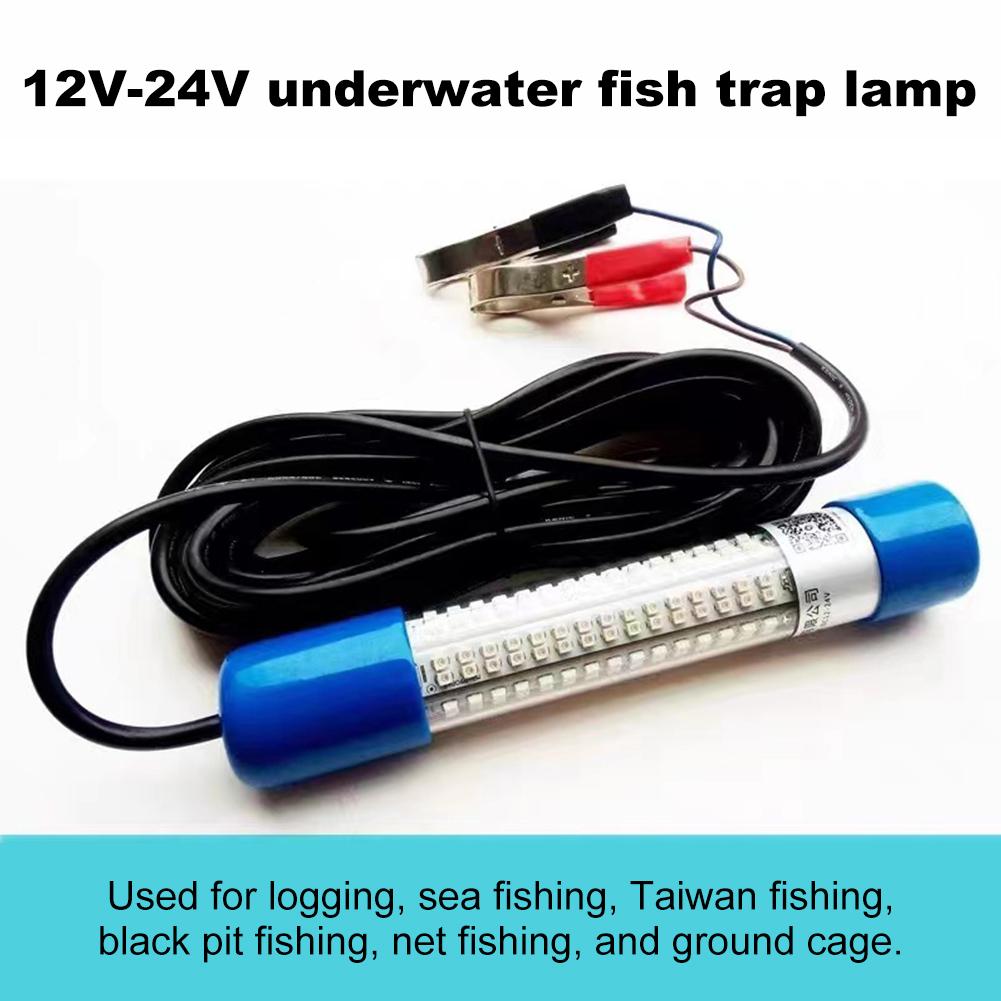 50W DC12-24V Fishing Light 1200LM Deep Drop LED Underwater Submersible Fishing Light IP68 Fish Finder Lamp Attracts Krill Light