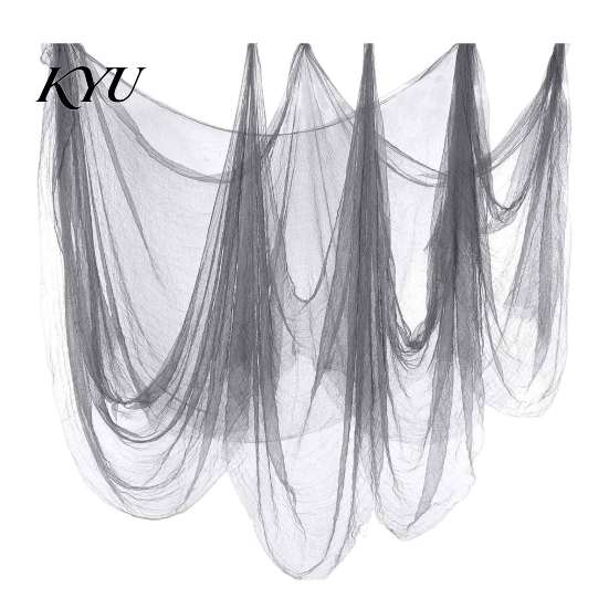 Gruseliges Gaze-Gewebe Halloween Grobmaschiges Gewebe, Polyester Baumwolle Dekoration für Spukhaus Unheimliche Atmosphäre, Gruselige DIY-Szenendekoration, Gruselige Party