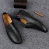 Fashion Classic Business Shoes Genuine Leather Mens Slip on Flats All-match Male Comfortable Loafers Casual Shoes Soft-Soled Moccasins