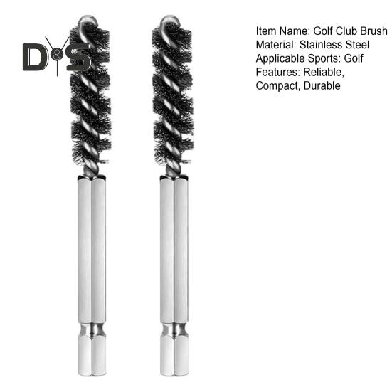 1/2 ks Golfové hole Kartáč na hadici na hlavu Nerezová ocel Kartáč na golfové hole Čisticí nástroj Golfový hřídel Kroucený drátěný vrtací kartáč