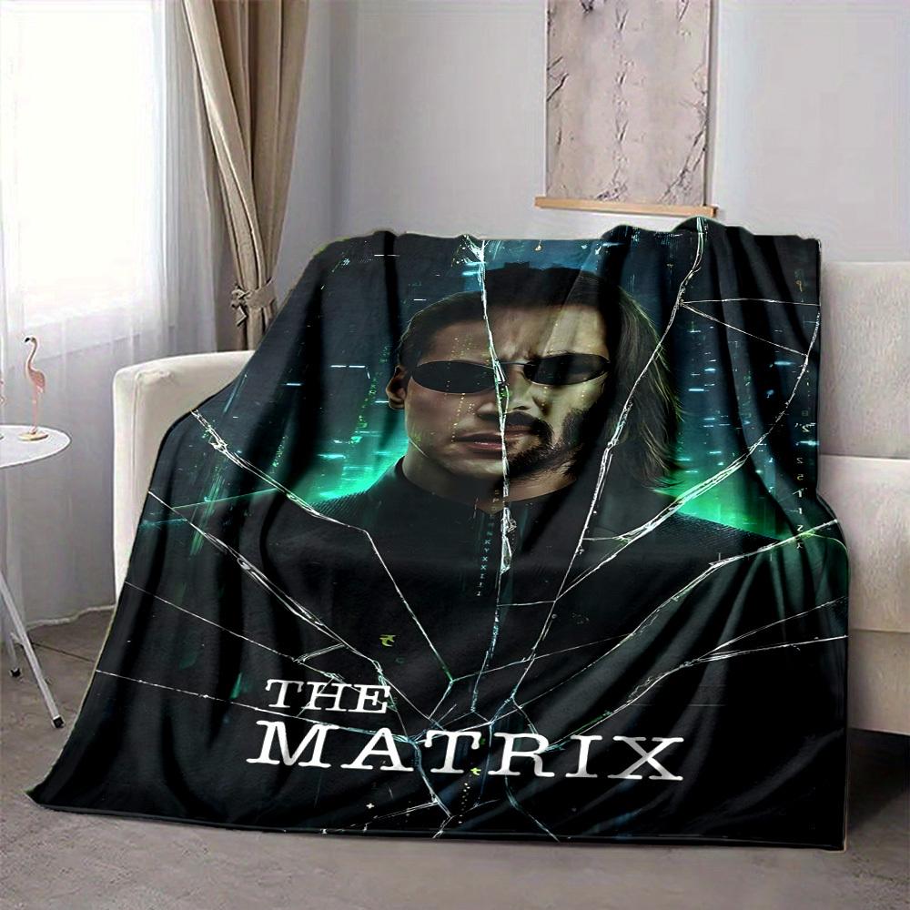 1 Stück Die Matrix Flanell-Kuscheldecke - HD-Druck Leicht Weich Warm Ganzjahresdecke für Sofa, Bett, Reisen, Camping 002