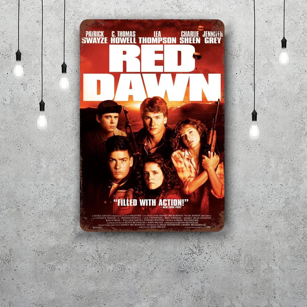 1984 Movie Red Dawn Vintage Metal Tin Signs Posters Decor Retro Metal Plaque Wall Art Decor for Garage Bar