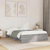 VidaXL Bed Frames Sonoma Grey 120x200 Cm Engineered Wood, Bedroom Furniture, Double Bed, Slatted Base, Bed, Frame 3295665