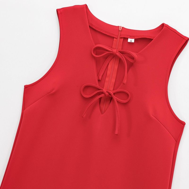 Kaslead New Arrival Women's Clothing Fashion Style Fashion Minimalist Silm Bowknot Dress 1270255