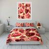 Heart Shaped Decorative Sticker Set Soft Comfortable Duvet Cover Bedding Set Included 1*Duvet Cover & 2*Pillowcases, Gift