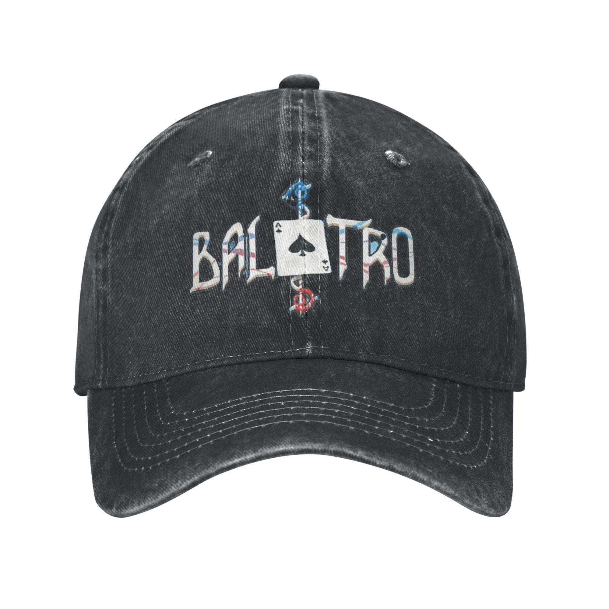 

Balatro Игральная карта Джокер Логотип Унисекс Бейсболка Потертая Хлопковая Кепка Шляпа Классическая Уличная Летняя Регулируемая Посадка Солнцезащитная Кепка Adjustable чёрный