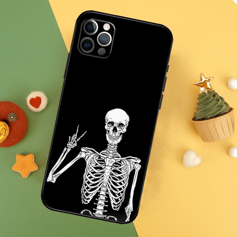 Ästhetisches Skelett-Handyhülle Für iPhone 17 17Air 16 15 14 13 11 12 Pro Max 12 13 Mini 16E Stoßfeste Hülle