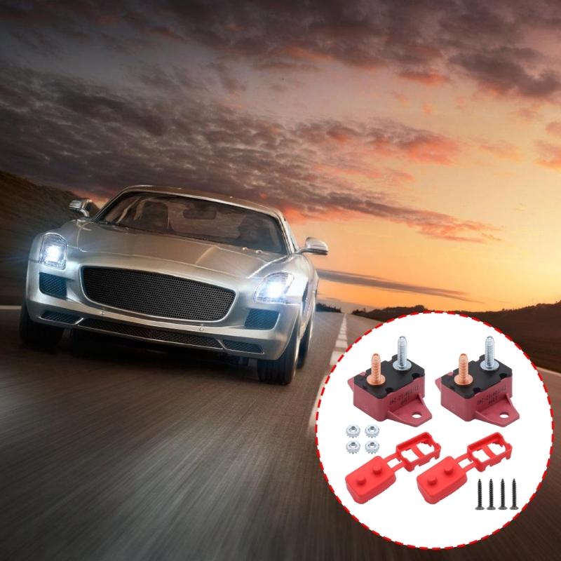 10A Circuit Breakers Auto Reset Function with Waterproof Cover Studs Bolt for Automotive, Marine, Trailers