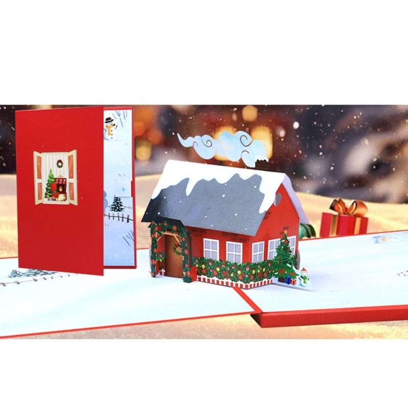Light Up Christmas Greeting Card Illuminated Invitation Cards for Kid Adult Men Women Christmas Birthday Celebration