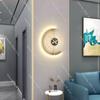 Living Room Light Luxury Clock Wall Lamp, Bedroom Headboard Wall Lamp, Tech-savvy Design Decoration, No Wiring Required