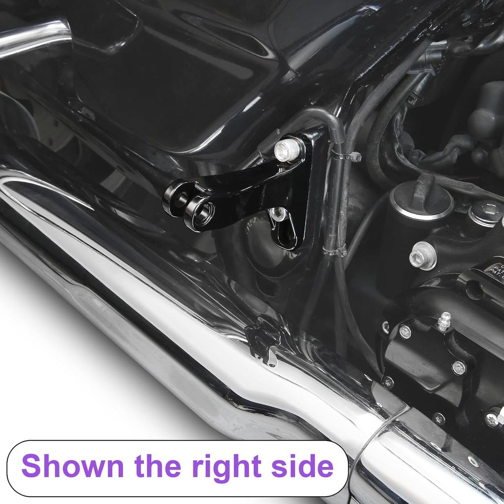 Black Passenger Footpeg Mounting Hook Bracket Fit For Harley Street Glide Flhx Road Glide Road King Flhr 2014-2024