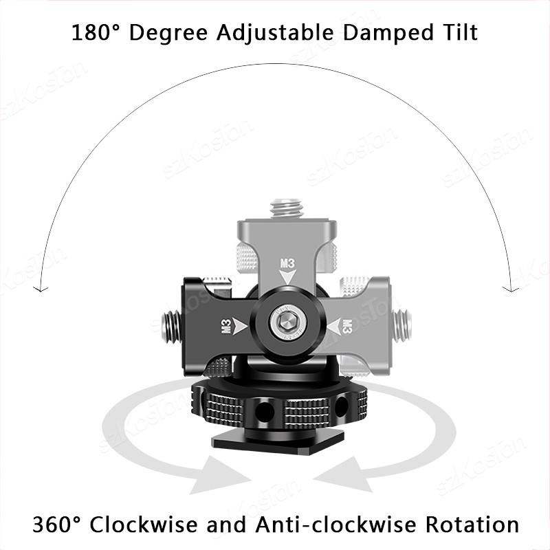 Quick Release Monitor Holder Camera Clamp Swivel and Adjustable Monitor Mount with Cold Shoe/ARRI/NATO Mount
