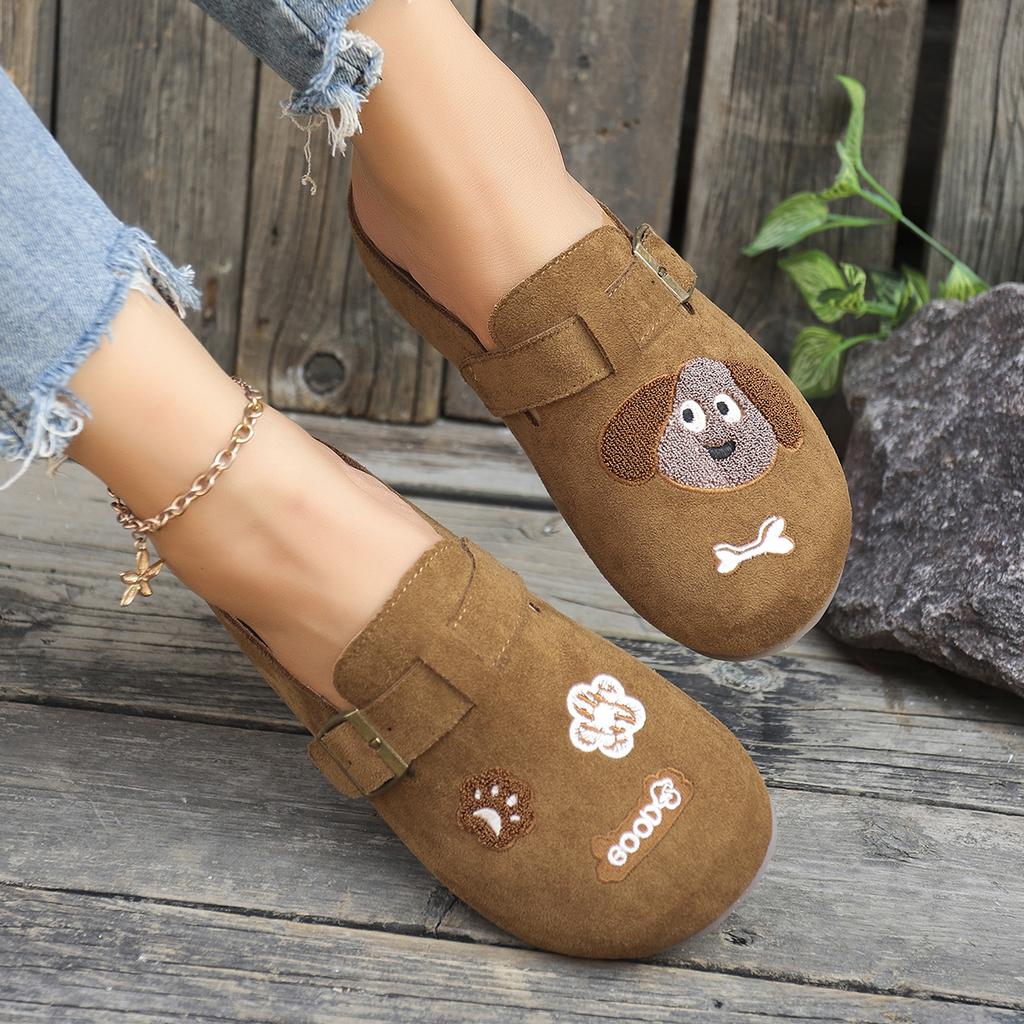 Fashion Women Flat Slippers Fashion Versatile Solid Color Retro Outdoor Sandals Comfortable Designer Shoes Baotou Slippers Slides Women