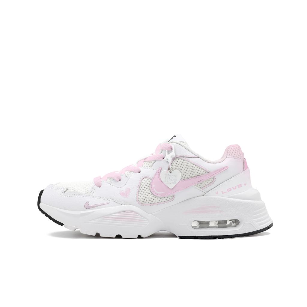 Nike Air Max Fusion Cushioning Abrasion Resistant Low Top Air Cushion Running Shoes Women's Pink CJ1671-100(Team403-BOX)