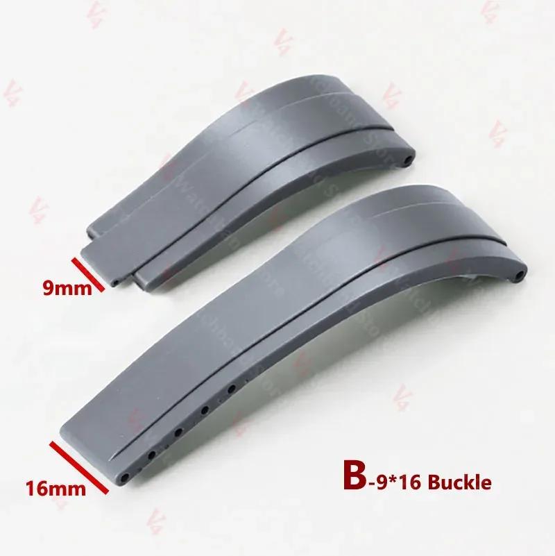 20mm TPU Silicone Bracelet for Rolex Submariner Watch Band for GMT Daytona Oyster Flex Metal Buckle Replacement Strap 20MM