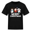 Fröhliche Weihnachten Niedlicher Schneemann Und Weihnachtsmann Kinder-T-Shirt